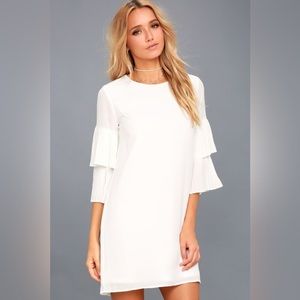 White shift dress - lulus - size small
